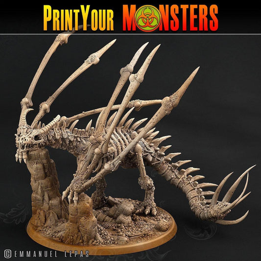 Bone Dragon Miniature | DnD 5e Tabletop Figurine - Plague Miniatures shop for DnD Miniatures