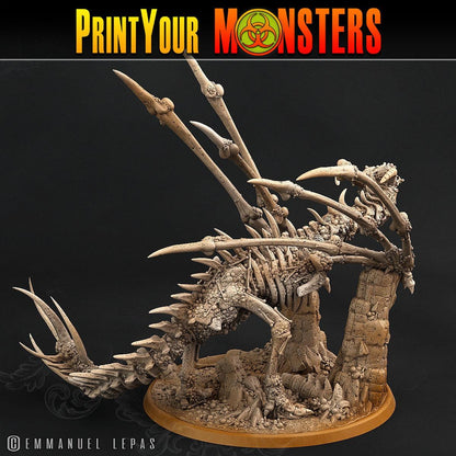 Bone Dragon Miniature | DnD 5e Tabletop Figurine - Plague Miniatures