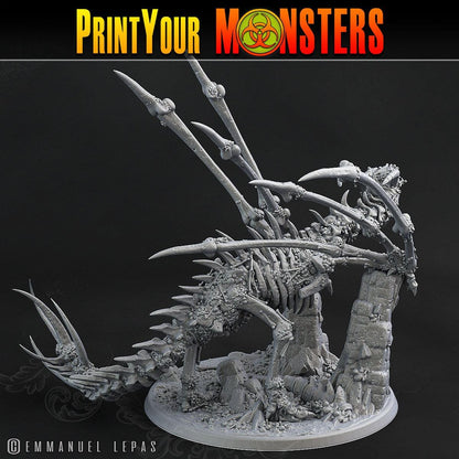 Bone Dragon Miniature | DnD 5e Tabletop Figurine - Plague Miniatures