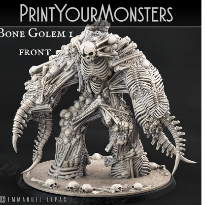 Bone Golem Miniature | 3 Phases of Construction - Plague Miniatures