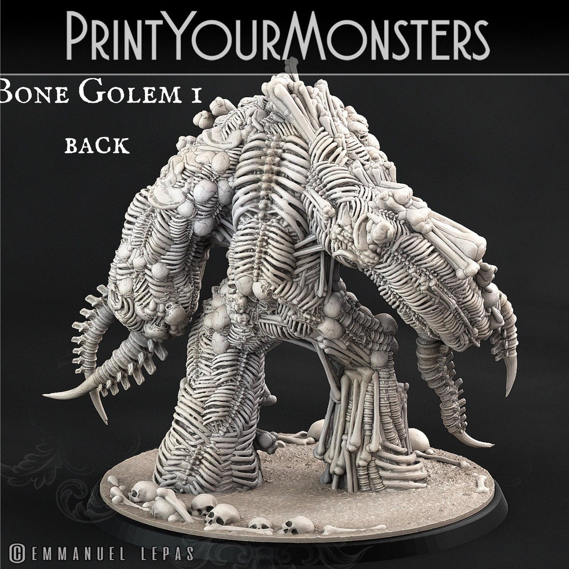 Bone Golem Miniature | 3 Phases of Construction - Plague Miniatures