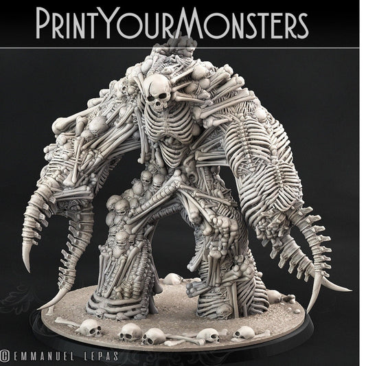Bone Golem Miniature | Print Your Monsters | Tabletop gaming | DnD Miniature | Dungeons and Dragons DnD 5e - Plague Miniatures shop for DnD Miniatures