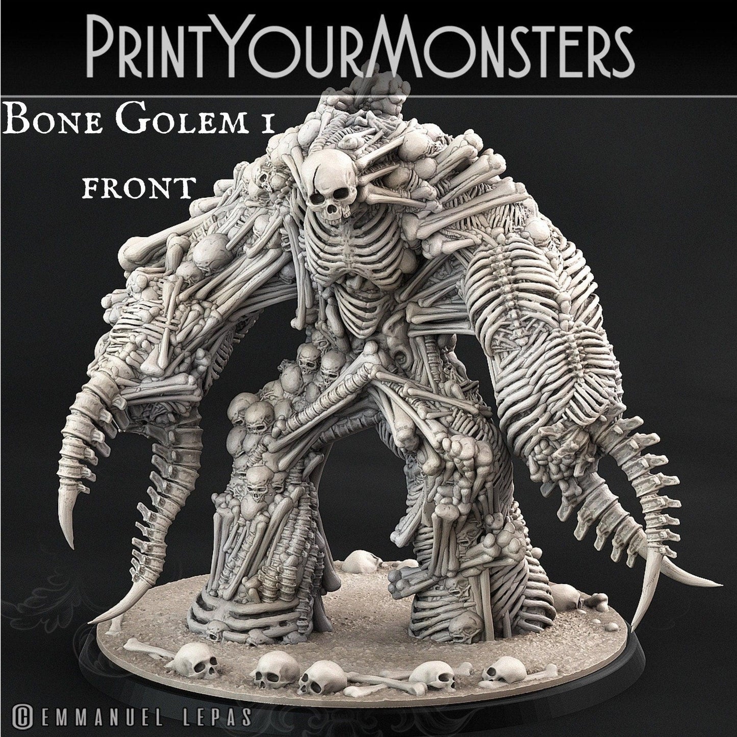 Bone Golem Miniature | Unveiling the Phases of Undeath - Plague Miniatures