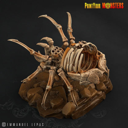 Bone Spider Miniature | Undead Arachnid DnD Figurine | 50mm Base - Plague Miniatures