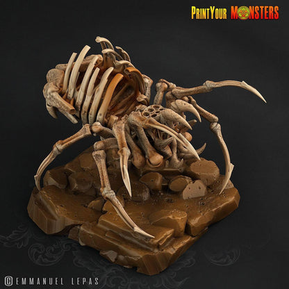 Bone Spider Miniature | Undead Arachnid DnD Figurine | 50mm Base - Plague Miniatures