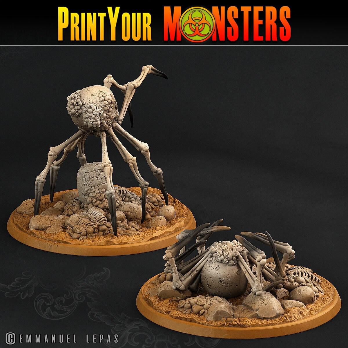 Bone Spider Miniatures | Dungeons and Dragons Spider Miniatures - Plague Miniatures