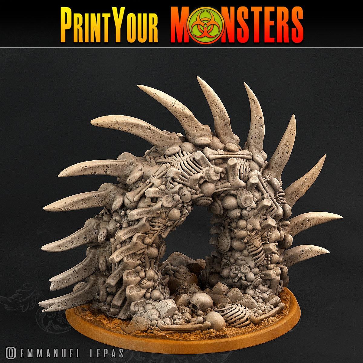 Bone Worm Body Miniature | Dungeons and Dragons Bone Miniature - Plague Miniatures