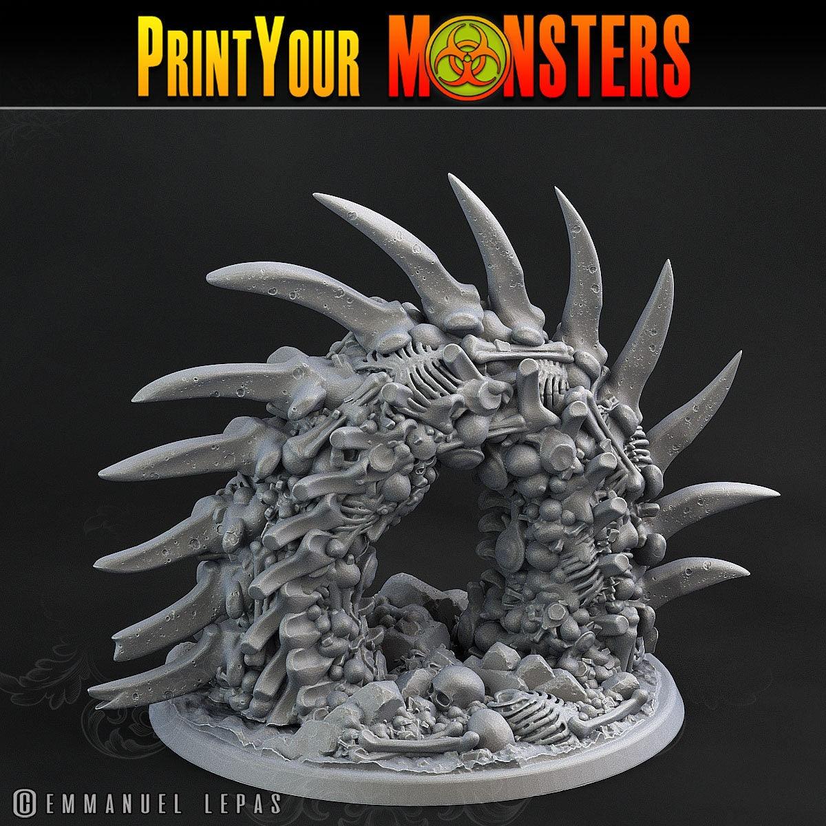 Bone Worm Body Miniature | Dungeons and Dragons Bone Miniature - Plague Miniatures