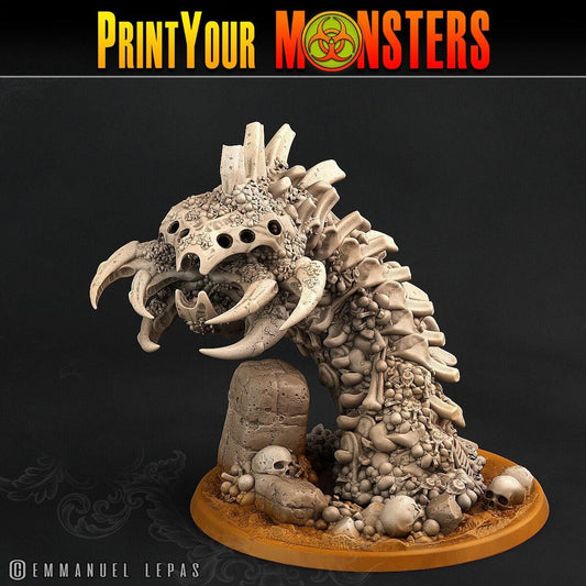 Bone Worm Miniatures | Dungeons and Dragons Monster Miniatures - Plague Miniatures shop for DnD Miniatures