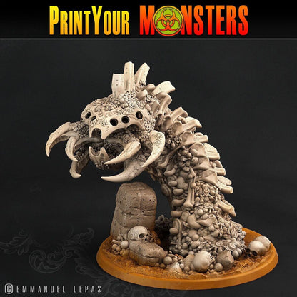 Bone Worm Miniatures | Dungeons and Dragons Monster Miniatures - Plague Miniatures