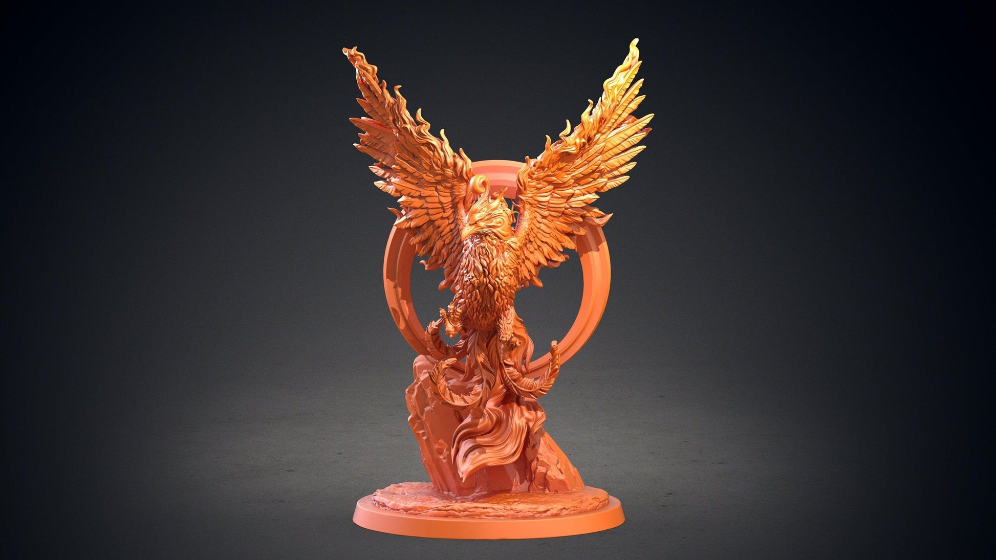 Bonghwang Phoenix Miniature | Majestic Symbol from Korean Mythology for Tabletop RPGs | 32mm Scale - Plague Miniatures