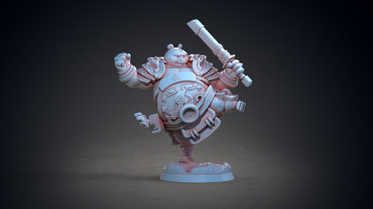 Boom-Boom Pandaren Miniature | Energetic Pandafolk Warrior for DnD 5e | 32mm Scale - Plague Miniatures