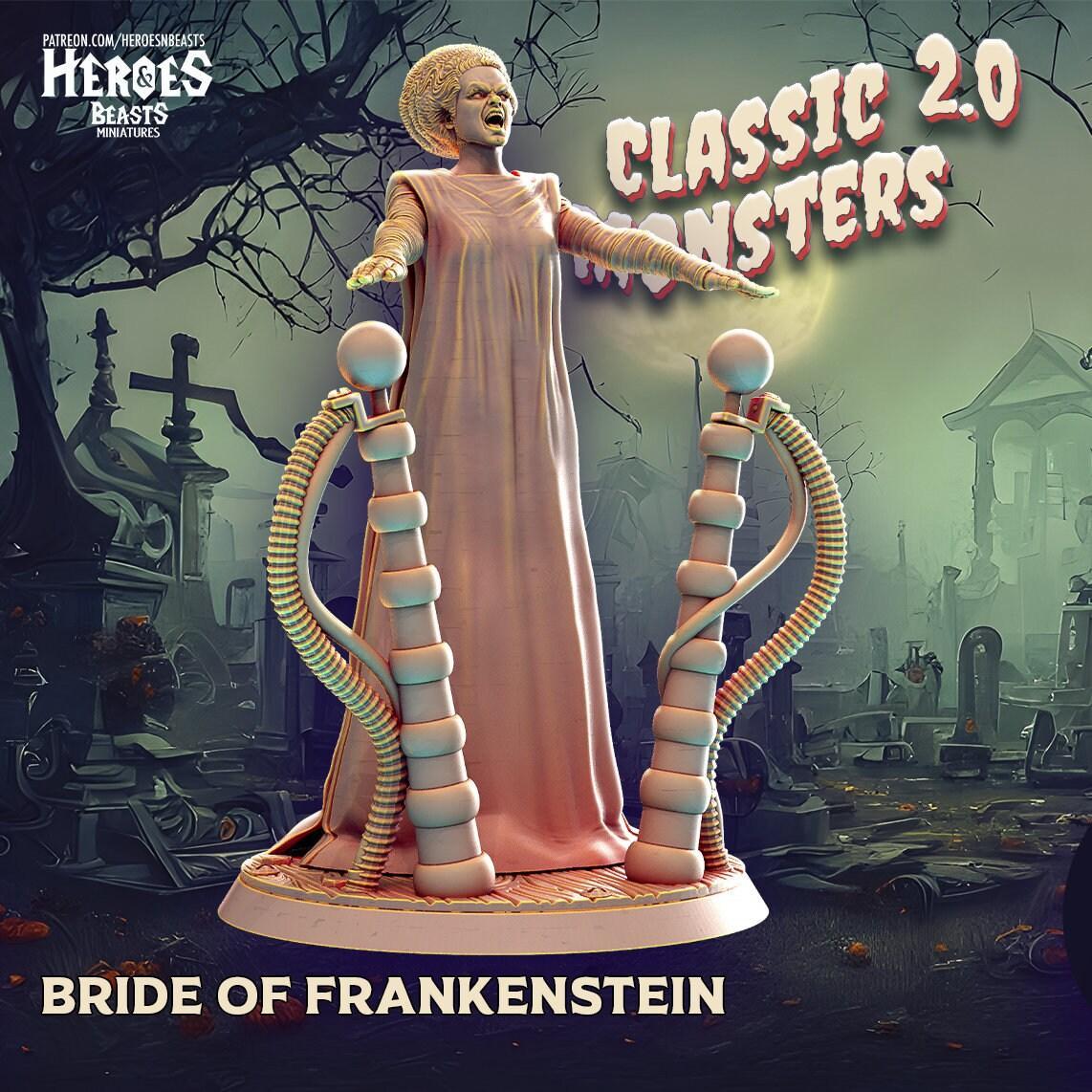 Bride of Frankenstein Miniature | Classic Monsters | 32mm 75mm 150mm Bust | DnD Miniature | Dungeons and DragonsDnD 5e Feature Film Theatre - Plague Miniatures