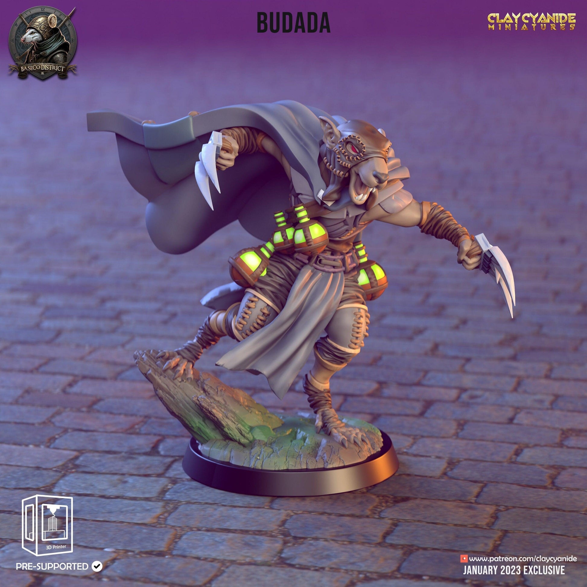 Budada, Rat Poison Miniature | Skaven for Tabletop Skirmishes | 32mm Scale - Plague Miniatures