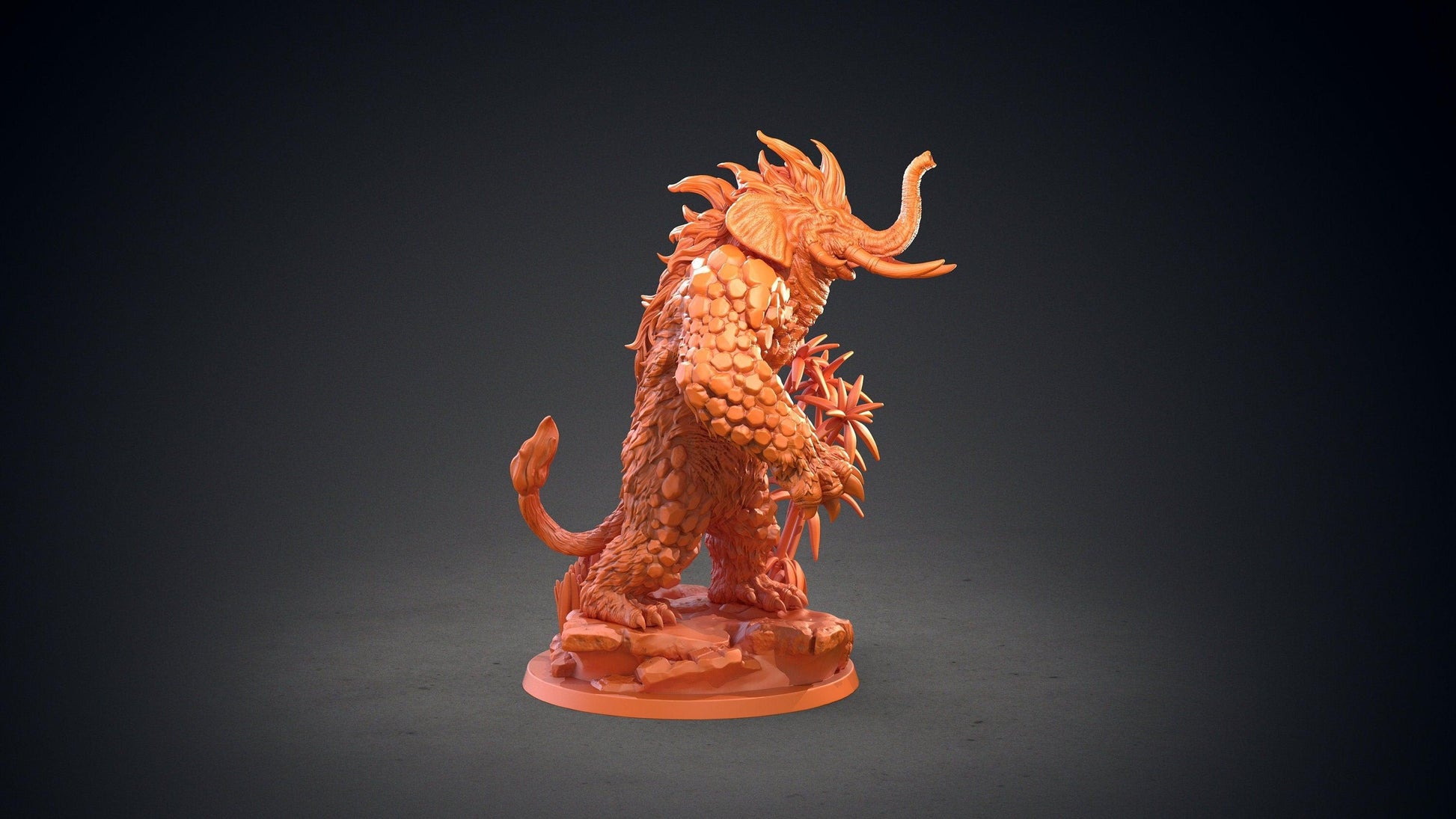 Bulgasari Miniature | Mythical Beast from Korean Folklore for Tabletop RPGs | 32mm Scale - Plague Miniatures