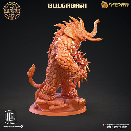 Bulgasari Miniature | Mythical Beast from Korean Folklore for Tabletop RPGs | 32mm Scale - Plague Miniatures