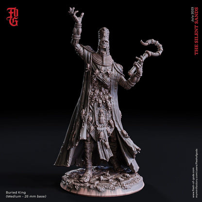Buried King Bust | Egyptian Pharaoh Decor - Plague Miniatures