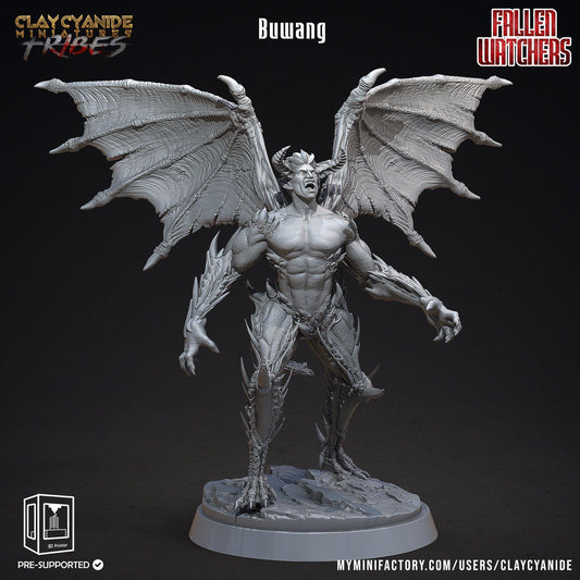 Buwang the Abyssal Menace Miniature | Demon Figure for Tabletop Gaming | 32mm Scale - Plague Miniatures