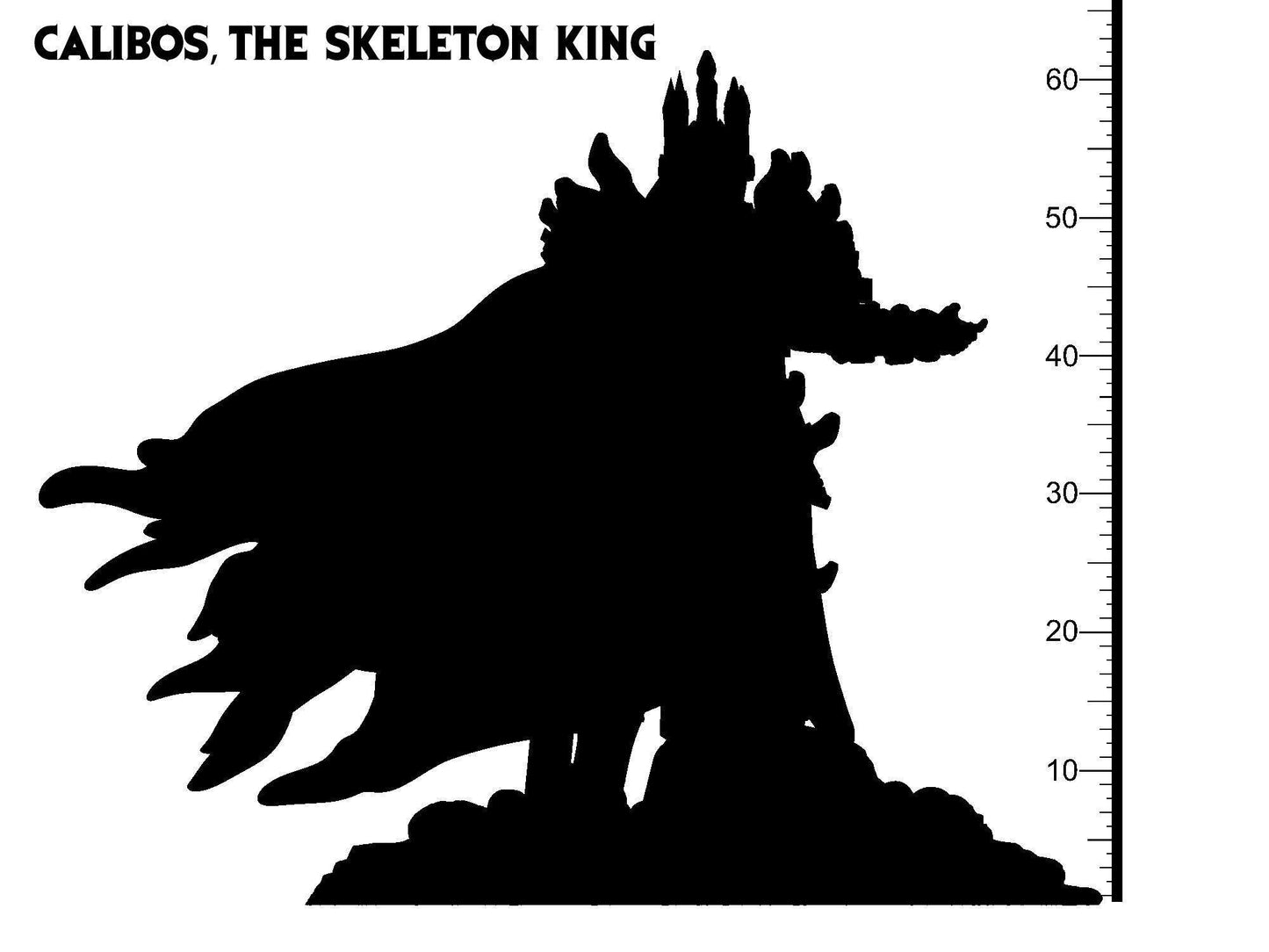 Calibos the Skeleton King Miniature | Undead Miniature for DnD 5e | 32mm Scale - Plague Miniatures
