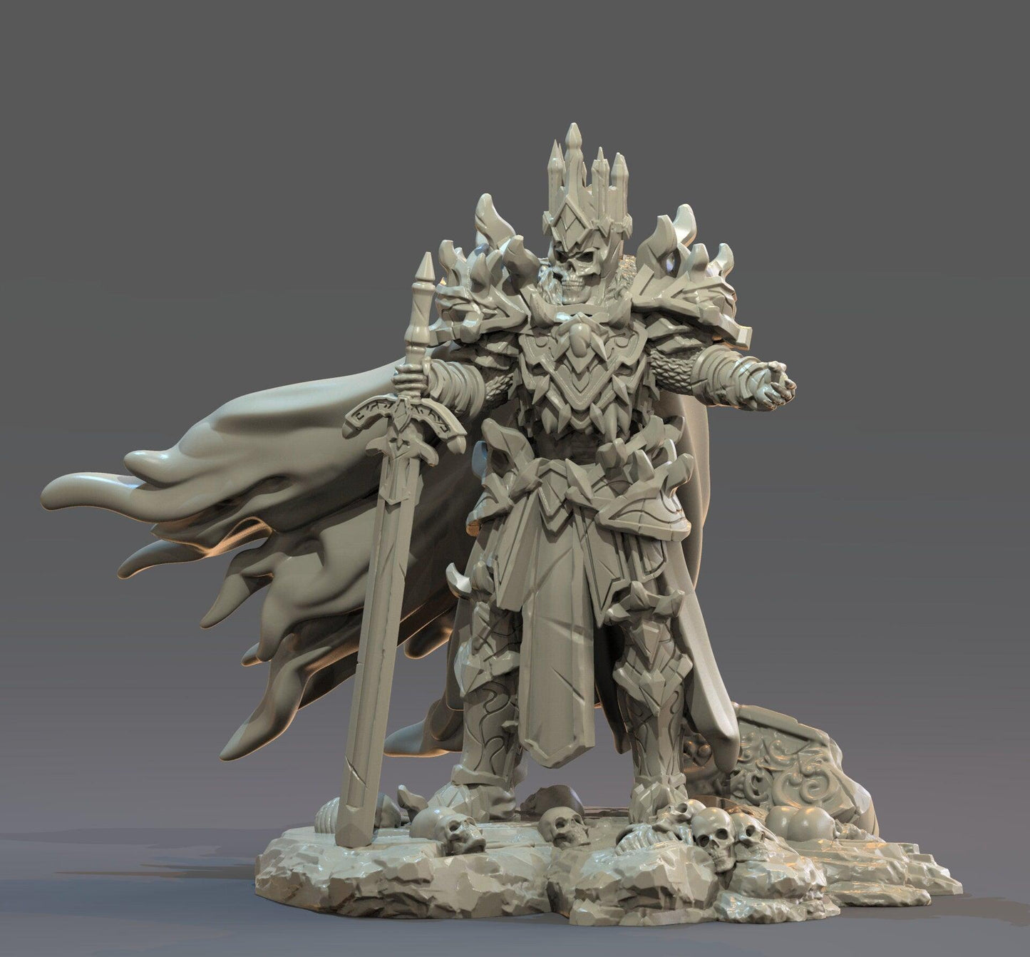 Calibos the Skeleton King Miniature | Undead Miniature for DnD 5e | 32mm Scale - Plague Miniatures