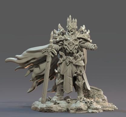 Calibos the Skeleton King Miniature | Undead Miniature for DnD 5e | 32mm Scale - Plague Miniatures