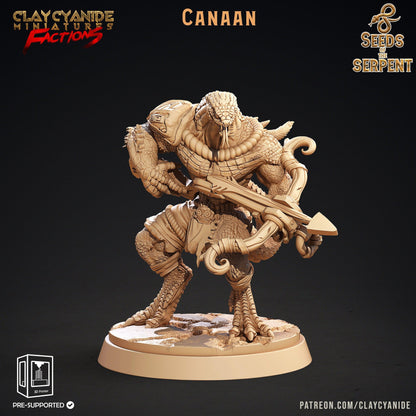 Canaan Yuan-Ti Archer Miniature | Deadly Marksman of the Serpent's Embrace | 32mm Scale - Plague Miniatures