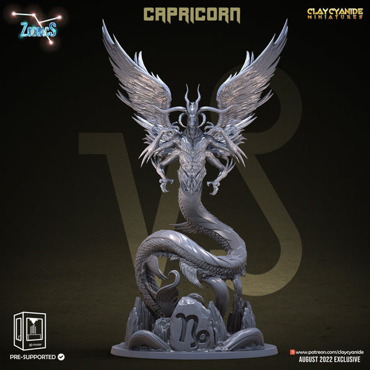 Capricorn Miniature | Clay Cyanide | Zodiac miniature | Tabletop Gaming | DnD Miniature | Dungeons and Dragons | zodiac gift capricorn decor - Plague Miniatures shop for DnD Miniatures