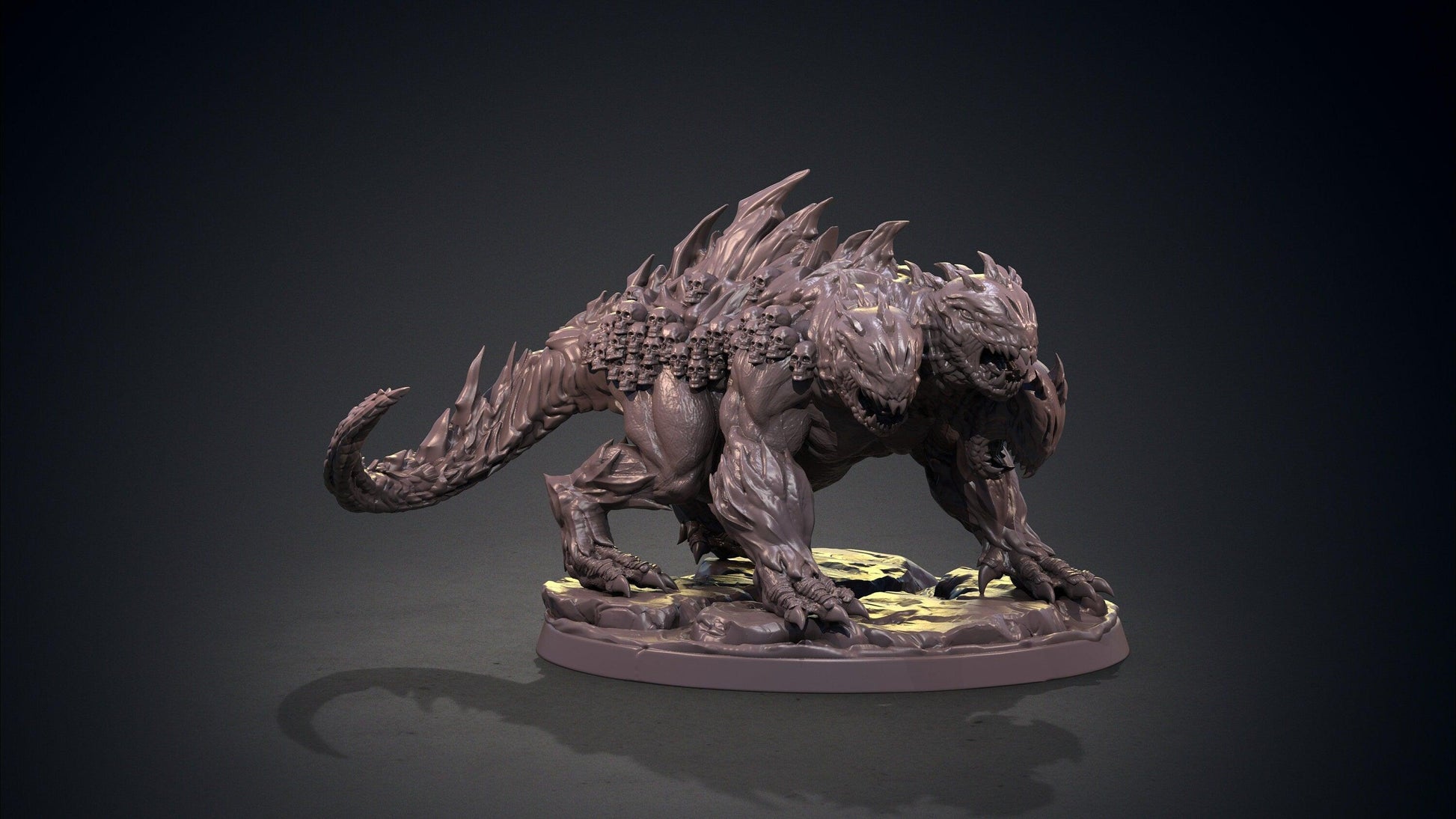 Cerberus Demon Miniature | Guardian of the Underworld | 32mm Scale - Plague Miniatures