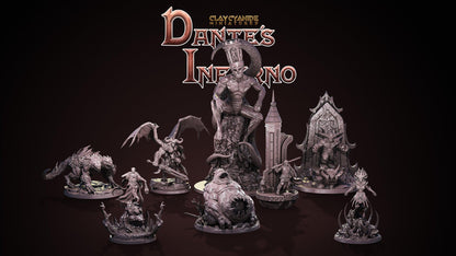 Cerberus Demon Miniature | Clay Cyanide | Dante's Inferno | Tabletop Gaming | DnD Miniature | Dungeons and Dragons dnd 5e - Plague Miniatures shop for DnD Miniatures