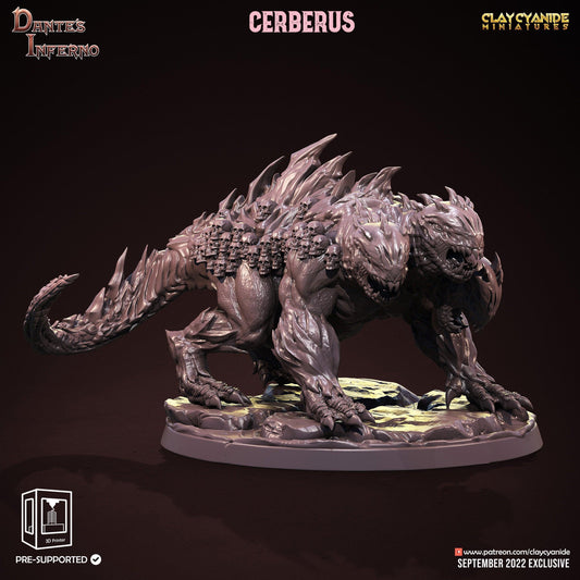 Cerberus Demon Miniature | Guardian of the Underworld | 32mm Scale - Plague Miniatures