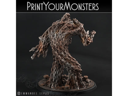 Chain Golem Construct Miniature | Shackled Guardian for Tabletop Realms - Plague Miniatures