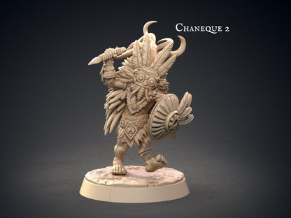 Chaneque Aztec Miniature | Aztec Mayan Figurine for DnD | 32mm Scale - Plague Miniatures