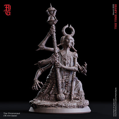 Chrononaut Miniature | Lovecraftian Demon of Ancient Mythology for DnD Horror | 75mm Base - Plague Miniatures