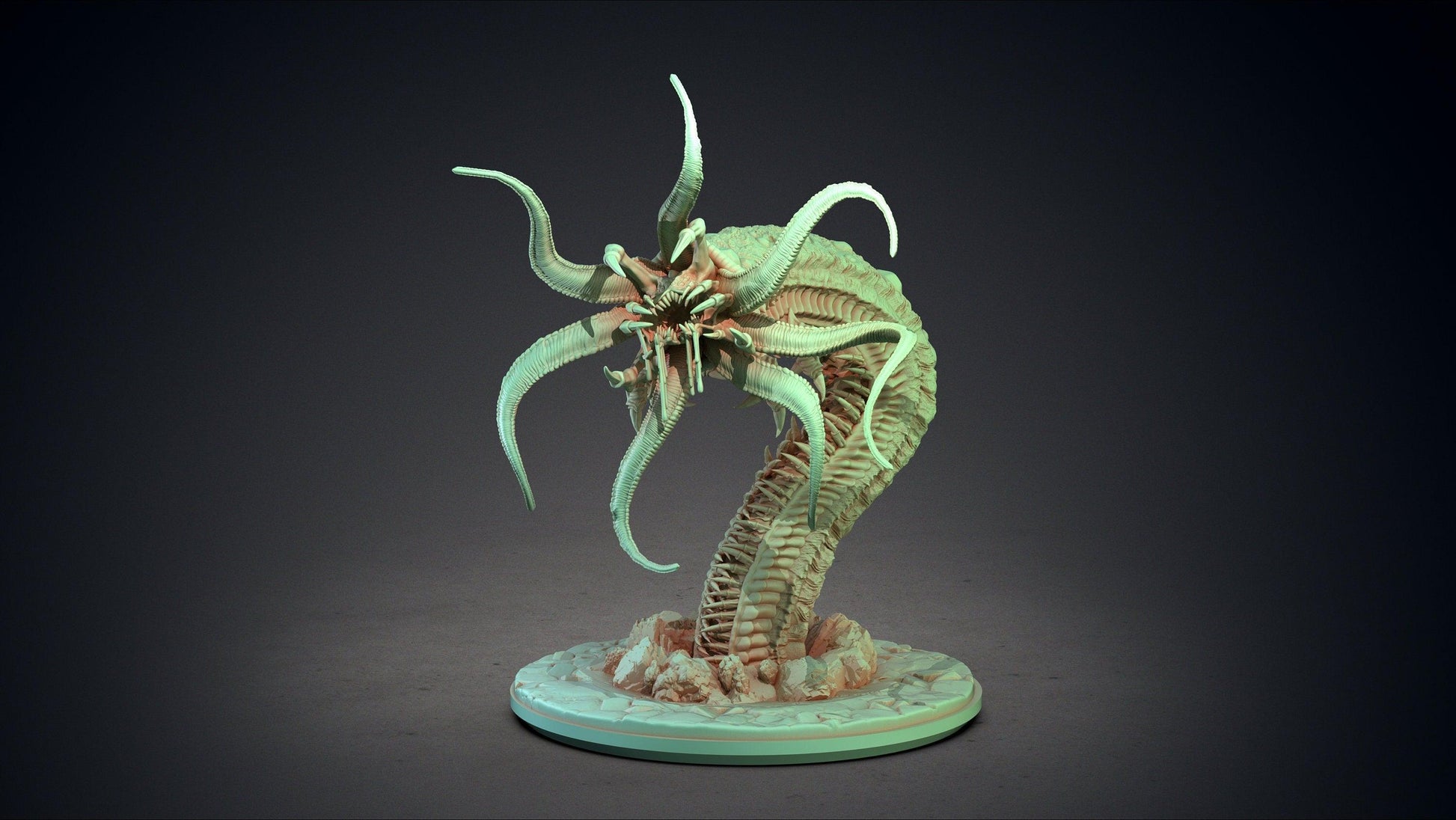 Chthonian Miniature | Subterranean Horror Sculpture | 32mm Scale - Plague Miniatures