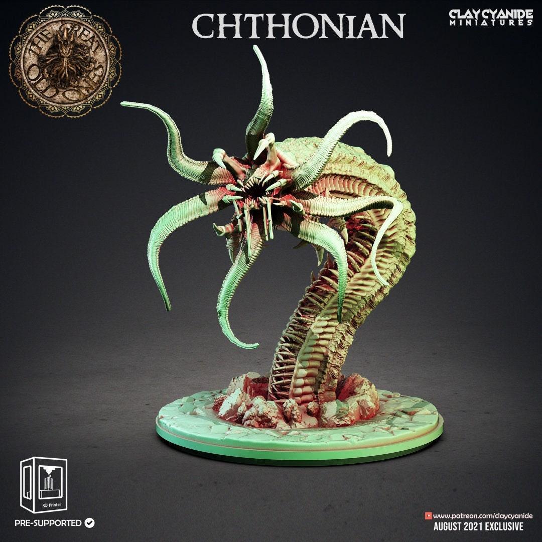 Chthonian Miniature | Subterranean Horror Sculpture | 32mm Scale - Plague Miniatures