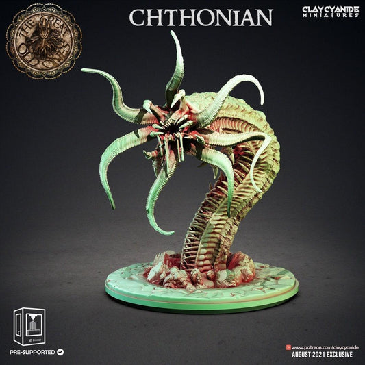 Chthonian Miniature | Subterranean Horror Sculpture | 32mm Scale - Plague Miniatures