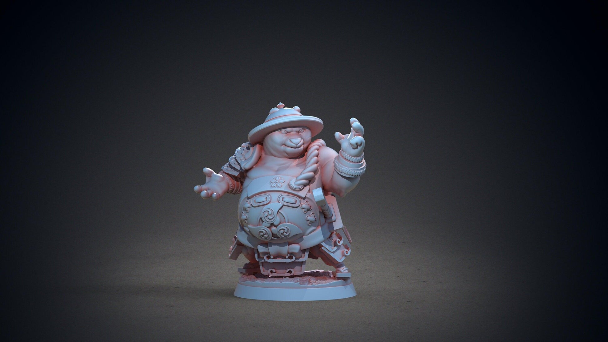 Chum-Chum Pandafolk Miniature | Playful Pandaren Companion for Tabletop RPGs | 32mm Scale - Plague Miniatures