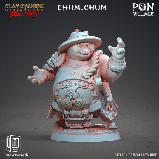 Chum-Chum Pandafolk Miniature | Playful Pandaren Companion for Tabletop RPGs | 32mm Scale - Plague Miniatures