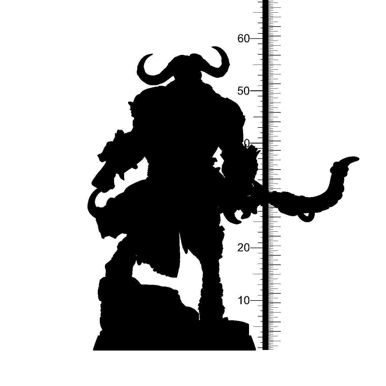 Chutpeys Minotaur Archer Miniature | Precision Strikes in Bovine Form | 32mm Scale - Plague Miniatures