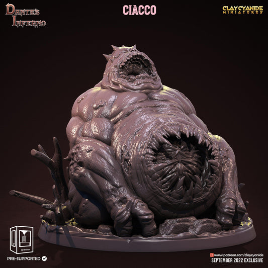 Ciacco Monster Miniature | Clay Cyanide | Dante's Inferno | Tabletop Gaming | DnD Miniature | Dungeons and Dragons dnd 5e damned - Plague Miniatures shop for DnD Miniatures