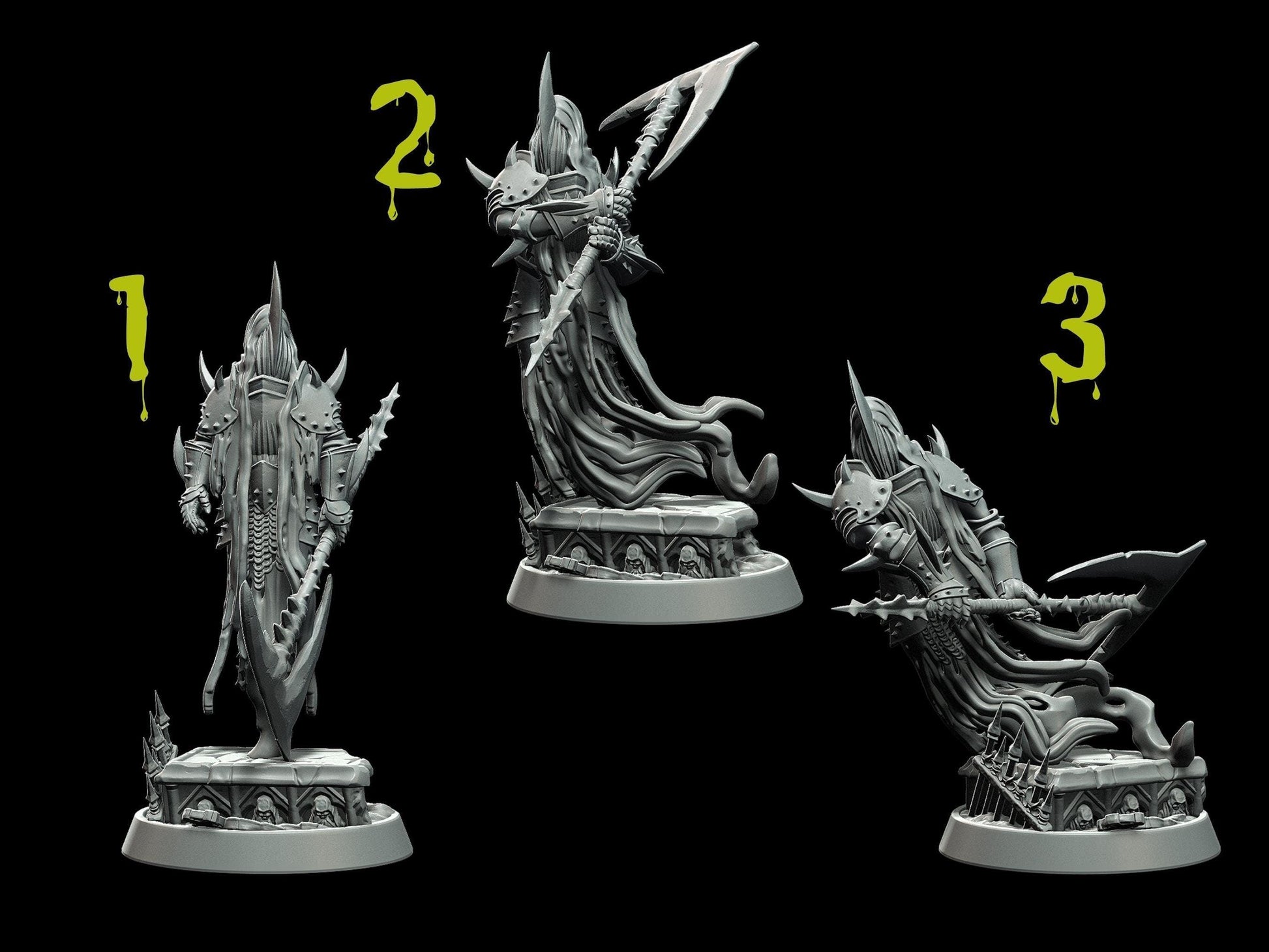 Corrupted Fiend Miniature - 3 Poses - 28mm scale Tabletop gaming DnD Miniature Dungeons and Dragons dnd 5e - Plague Miniatures