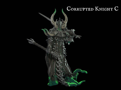Corrupted Knight Miniature - 28mm scale Tabletop gaming DnD Miniature Dungeons and Dragons dnd 5e dungeon master gift - Plague Miniatures