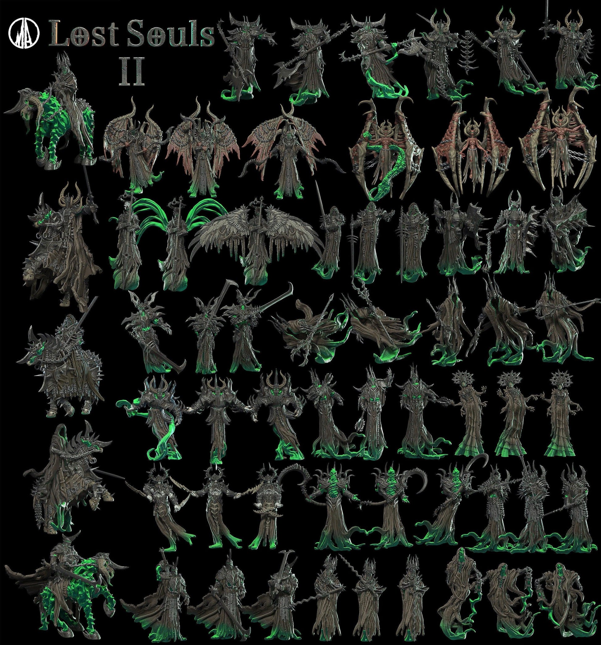 Corrupted Rider Miniature 28mm scale Tabletop gaming DnD Miniature Dungeons and Dragons,dnd 5e dungeon master gift - Plague Miniatures