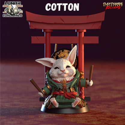 Cotton Harengon Miniature | Charming Bunny Figurine for Tabletop Gaming | 32mm Scale - Plague Miniatures