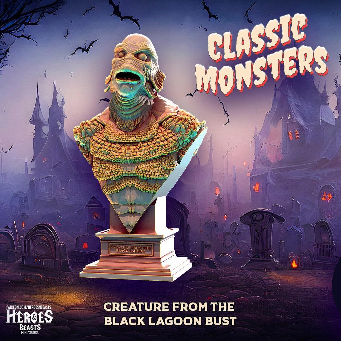 Creature from the Black Lagoon Miniature Resin Bust | Classic Monsters | DnD Miniature | Dungeons and Dragons, DnD 5e Feature Film Theatre - Plague Miniatures