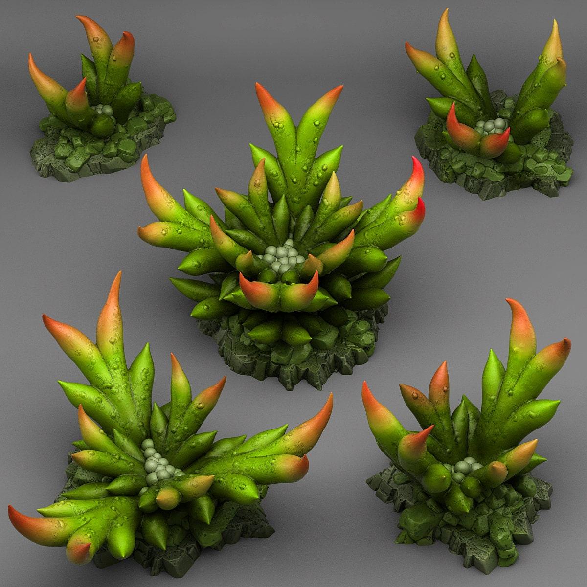 Creepy Bromeliad Miniatures | Wargaming Plant Terrain Set - Plague Miniatures