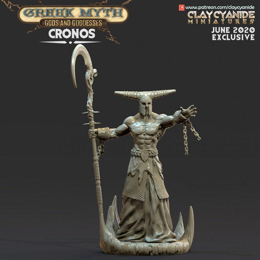 Cronos Miniature | Timeless Titan for Epic Tabletop Adventures | 32mm Scale - Plague Miniatures