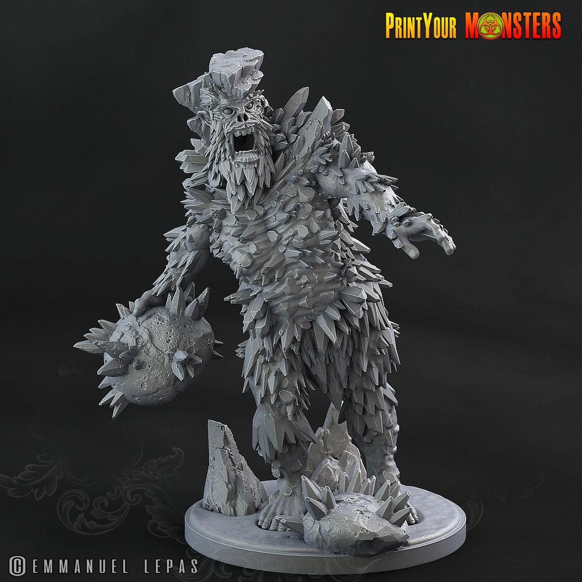 Cryostalos Dark Shimmer Giant Miniature | Ancient Ice Elemental Unleashed - Plague Miniatures