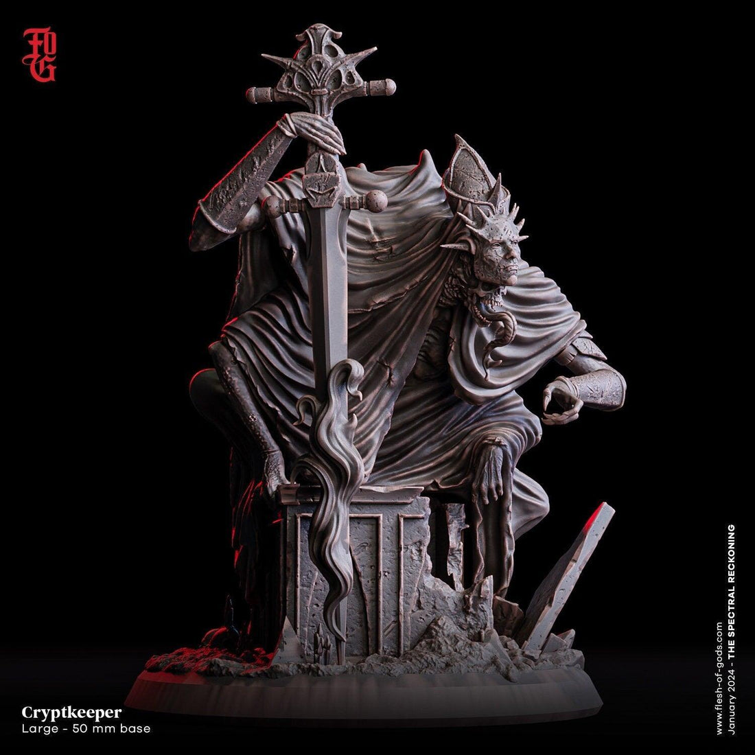 Cryptkeeper Miniature | Graveyard NPC & Undead Monster for Dungeons an ...