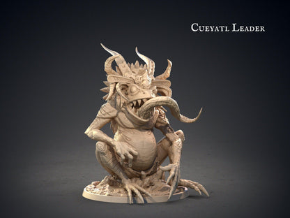Cueyatl Leader Aztec Miniature | Monster Miniature for 5e | 32mm Scale - Plague Miniatures